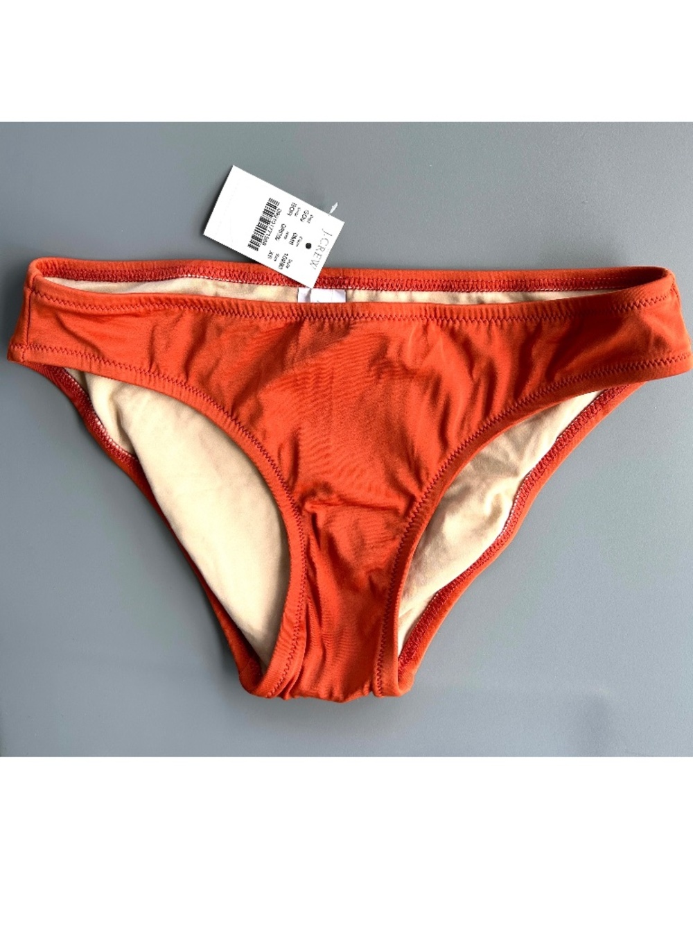 J.Crew NWT Solid Bikini Brief Size XS Bistro Orange Color
